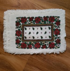 Christmas Poinsettia Place Mats (4)